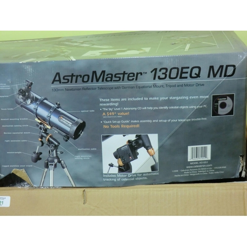 121 - Celestron Astromaster reflector telescope