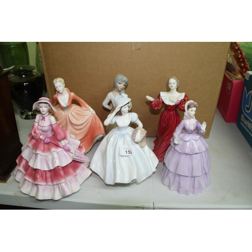159 - Six Coalport figures Height approx 7