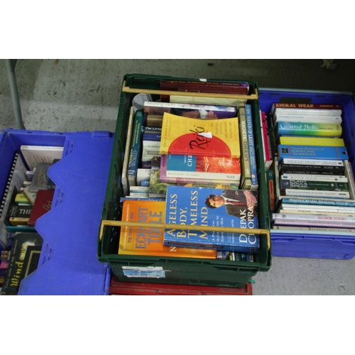 181 - Four crates of books contents including natural health and healing