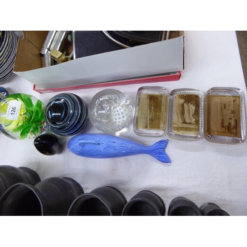 126 - A collection of glass paperweights