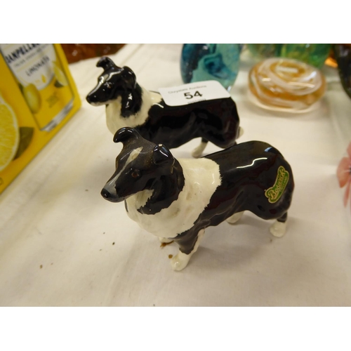 54 - Two Beswick sheepdogs