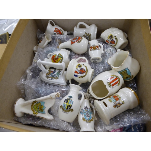 97 - Box of china items including many pieces of Goss