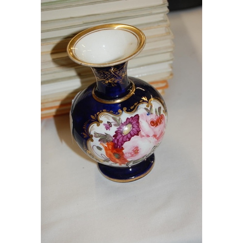 260 - A 19thC hand painted porcelain posy vase