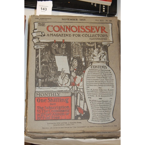 143 - Six magazines - The Connoisseur 1905 & 1906