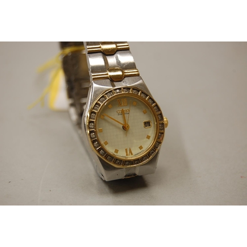 74 - A ladies' Citizen Eco drive wrist watch (ticking)