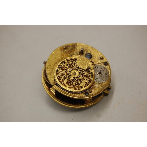 232 - The workings of a pair cased pocket watch George Aickins Cork No. 400