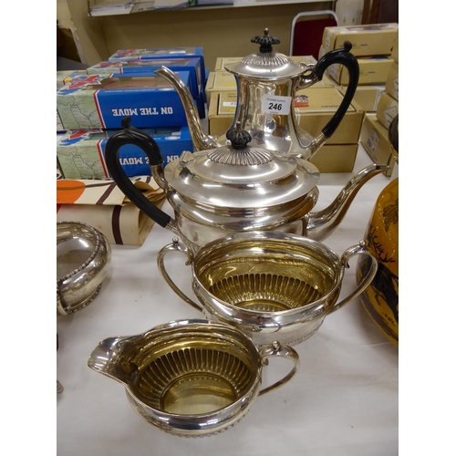 246 - Four piece silver tea and coffee service, Sheffield 1918, wt. 49 ozt.