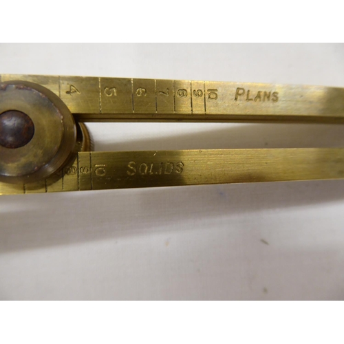 244 - WW2 proportional compass signed and dated 1942  Air Ministry, maker Charles Smith Clerkenwell London... 