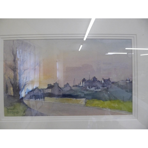 302 - David Byrne, The Howe Road, watercolour, signed, 7 x 12 ins