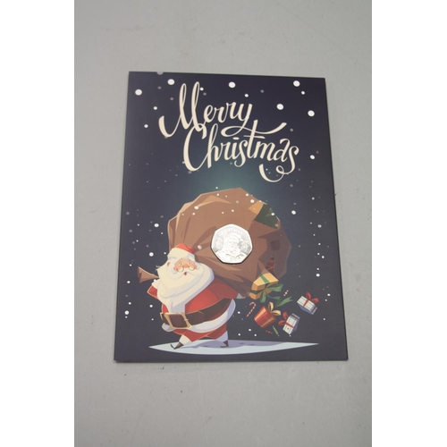 343 - A Gibralter 50 pence Christmas card 2017