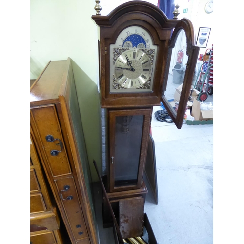 241 - Oak Grandmother clock by Interclock of Belgium