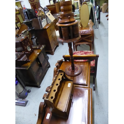 243 - Pipe rack with single drawer plus a smokers tobacco? stand