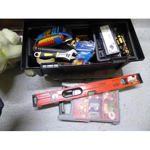 251 - Toolbox plus contents plus boxes of fixings etc