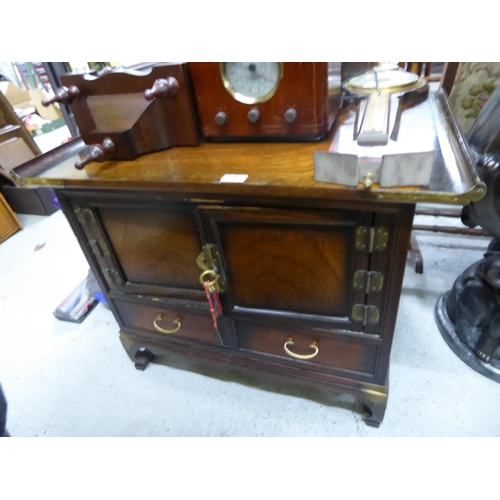 258 - Korean cabinet with cupboard and two drawers