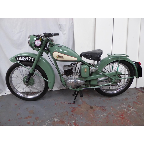 30 - UMN471
BSA Bantam D1
First Registered 12.4.1951
Low miles
125cc Rigid framed Older restoration