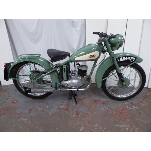 30 - UMN471
BSA Bantam D1
First Registered 12.4.1951
Low miles
125cc Rigid framed Older restoration