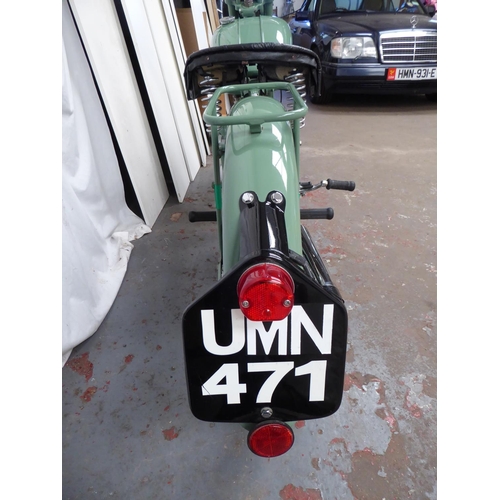 30 - UMN471
BSA Bantam D1
First Registered 12.4.1951
Low miles
125cc Rigid framed Older restoration