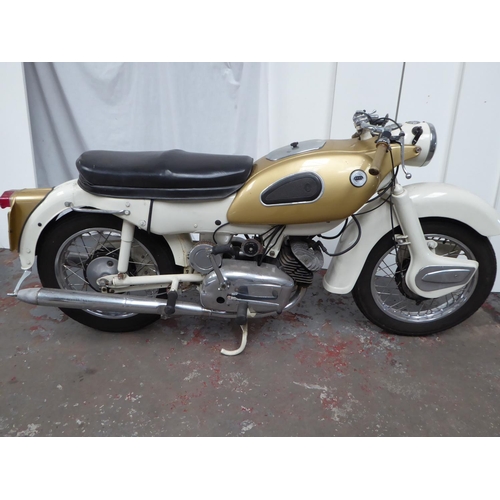 40 - 665YMN
Ariel Arrow
First Registered 03.10.1961
Approx  26,709 Miles
Garaged for some years. Fitted w... 