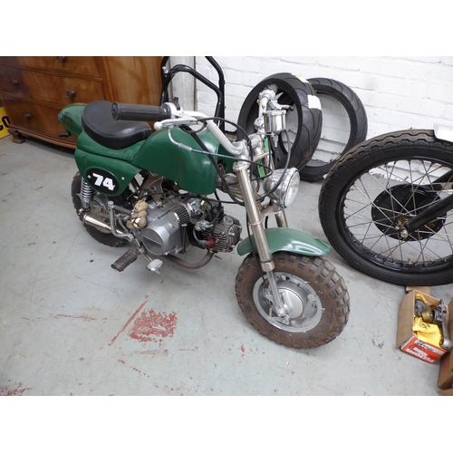 6 - Metisse Monkey Bike
Approx 78 Miles
 Miniature Metisse Mk3 Steve McQueen desert racer UK registered ... 