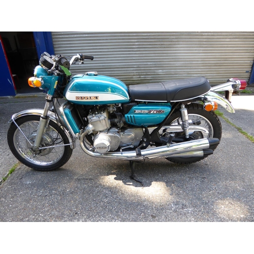 9 - Suzuki GT750J
First Registered 1972
Approx 9139 Miles
 American Import Imported by DK Motorcycle com... 