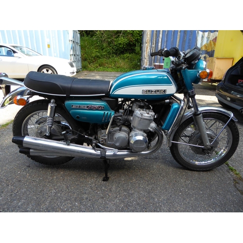 9 - Suzuki GT750J
First Registered 1972
Approx 9139 Miles
 American Import Imported by DK Motorcycle com... 