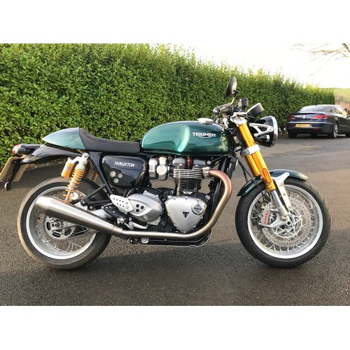 26 - NMN727V
Triumph Thruxton R
First Registered 07.10.2019
Approx 1,800 miles only
Petrol
No known fault... 