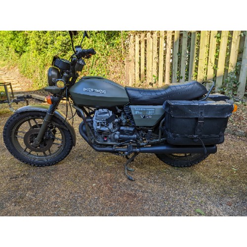 28 - PMN896K
Moto Guzzi V50 Nato
First Registered 1983
mileage 16376 miles
Purchased from the Dutch army ... 