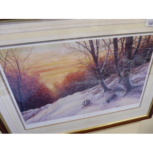 135 - A Jeremy Paul signed print 'Winters Glow'