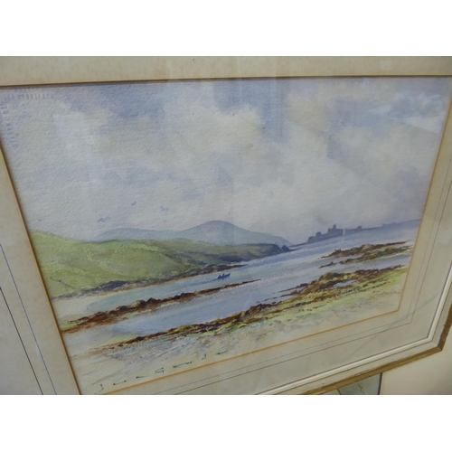 138 - Jack Gawne, Peel Castle, watercolour, signed, 12 x 14 ins