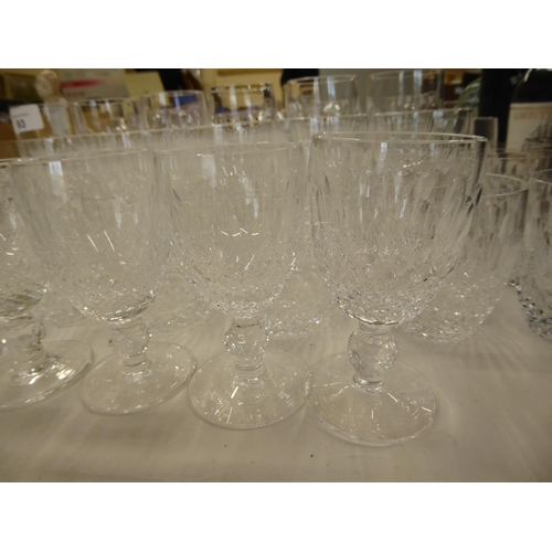 93 - A suite of forty-three pieces of Waterford crystal glasses for six persons