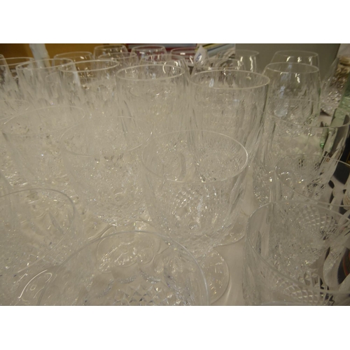 93 - A suite of forty-three pieces of Waterford crystal glasses for six persons