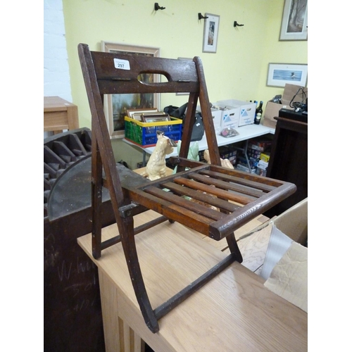 297 - Small oak childs folding chair