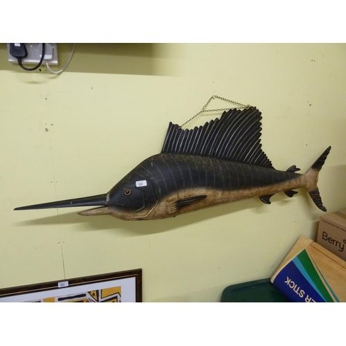 322 - Tin Marlin wall hanging