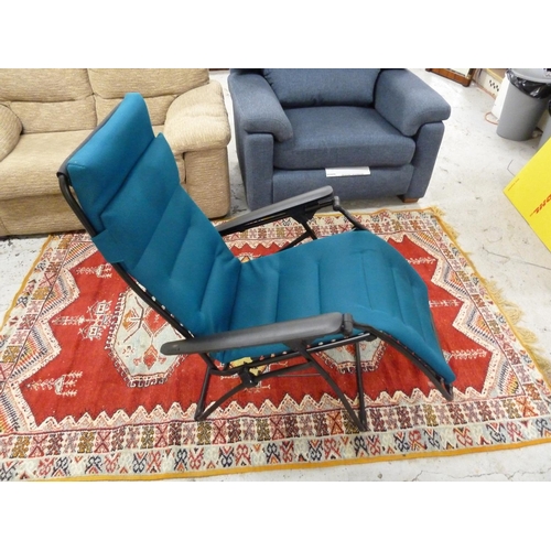 295 - Blue Lafuma recliner chair