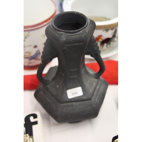 291 - Black Basalt ware vase