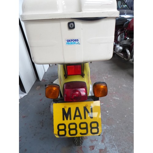 65 - Garage Find!
Yellow Honda NS50MSB melody moped 50cc
First Registered 14.04.1985
Petrol
Frame No. AB0... 