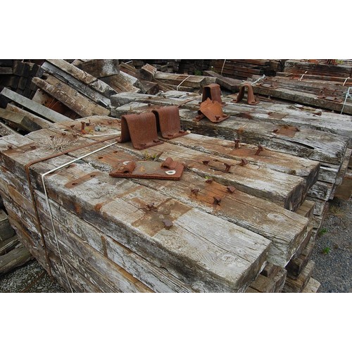 133 - 32 creosote treated Railway sleepers
Length 1.8m width 22.5cm Depth 11.5cm
All sleepers are in vario... 