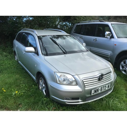 253 - JMN872N
Silver Toyota Avensis 1794cc
First Registered 17.12.2004
Approx 65,000 miles
Manual Petrol