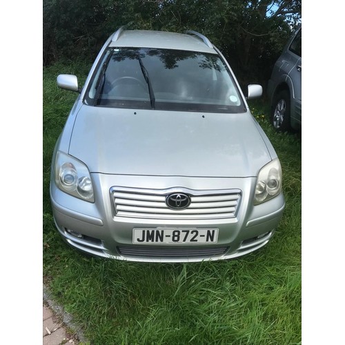 253 - JMN872N
Silver Toyota Avensis 1794cc
First Registered 17.12.2004
Approx 65,000 miles
Manual Petrol