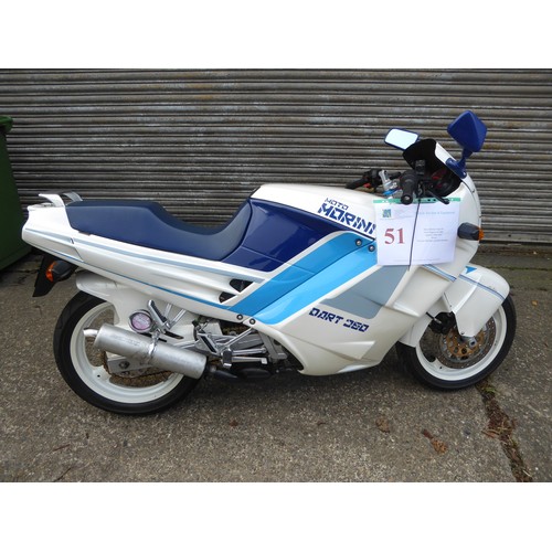 51 - Moto Morini Dart 350
First Registered 1989
Approx 9,900 miles
Petrol