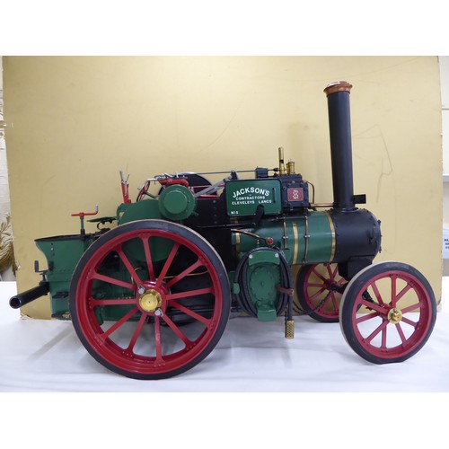 83 - Superb functioning model of steam traction engine TC170 Jackson's Cleveleys Lancs No. 5 - length 72c... 