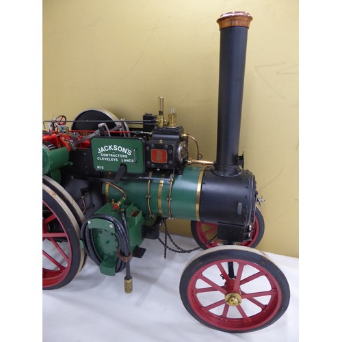 83 - Superb functioning model of steam traction engine TC170 Jackson's Cleveleys Lancs No. 5 - length 72c... 