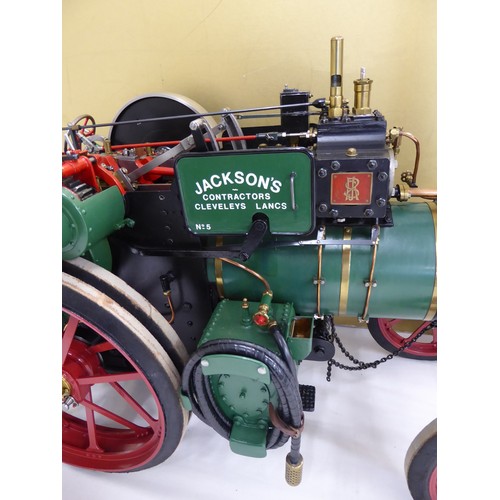 83 - Superb functioning model of steam traction engine TC170 Jackson's Cleveleys Lancs No. 5 - length 72c... 