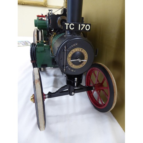 83 - Superb functioning model of steam traction engine TC170 Jackson's Cleveleys Lancs No. 5 - length 72c... 