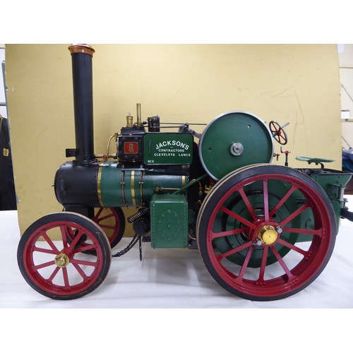 83 - Superb functioning model of steam traction engine TC170 Jackson's Cleveleys Lancs No. 5 - length 72c... 