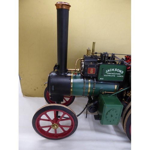 83 - Superb functioning model of steam traction engine TC170 Jackson's Cleveleys Lancs No. 5 - length 72c... 