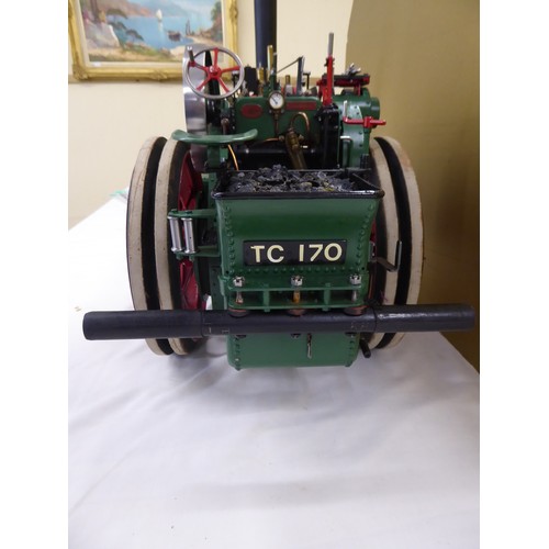 83 - Superb functioning model of steam traction engine TC170 Jackson's Cleveleys Lancs No. 5 - length 72c... 