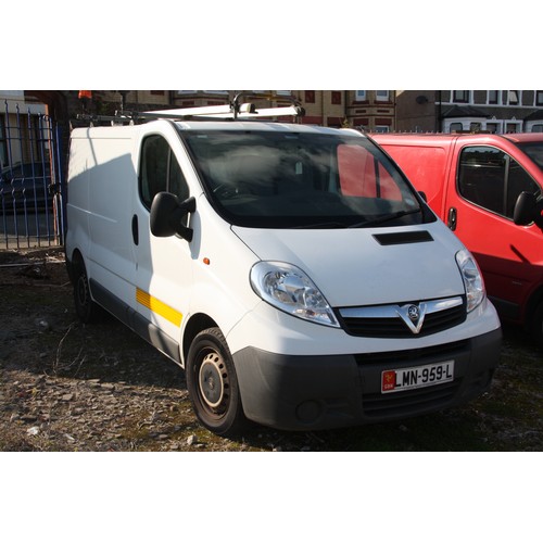 114 - LMN959L
White Vauxhall Vivaro 2700 CDTI 90ps Van
First Registered 20.02.2014
Approx 49388 miles
Manu... 