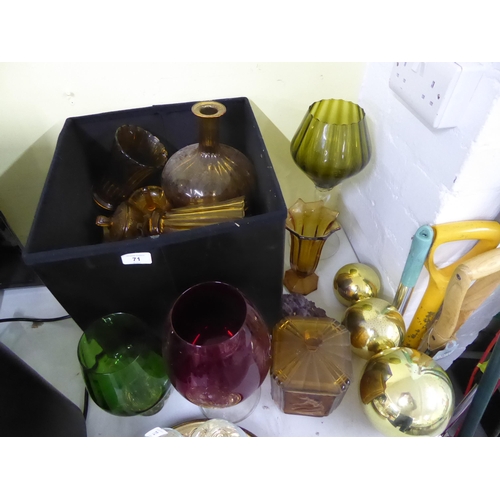 71 - Large collection of coloured glass