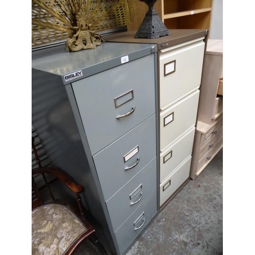 110 - Two four drawer filing cabinets